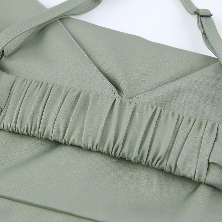 Sexy Satin Backless Long Sleeveless Party Dresses-Dresses-Free Shipping at meselling99