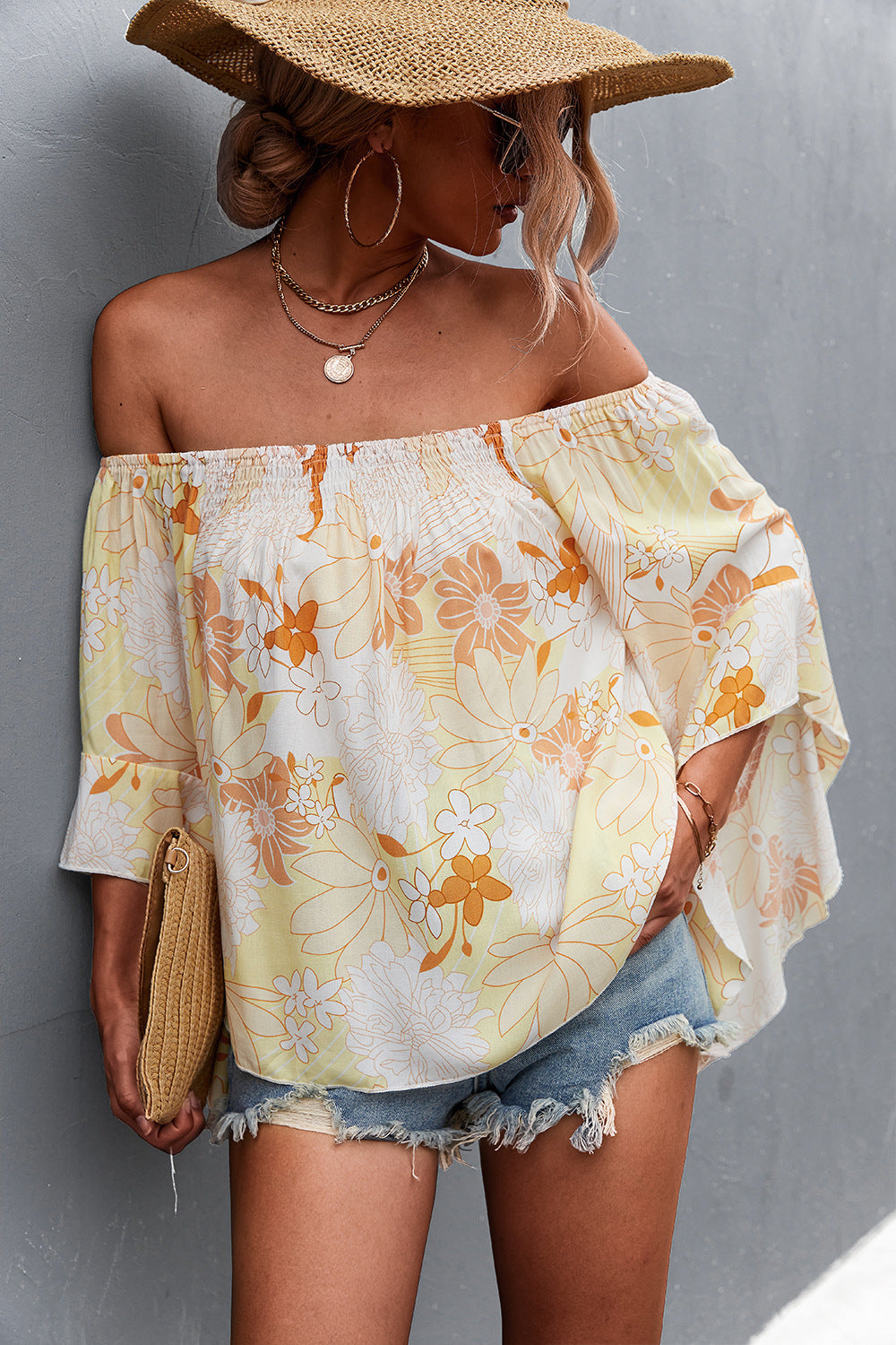 Sexy Off The Shoulder Trumpet Women Blouses