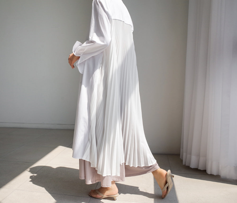 Classy Women Plus Sizes Pleated Long Shirt Dresses-Cozy Dresses-Free Shipping at meselling99