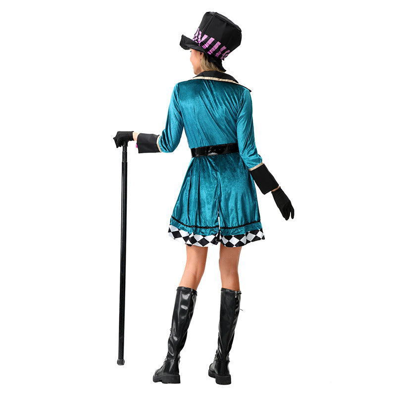 Halloween Circus Alice Mad Hatter Adult Magician Costume