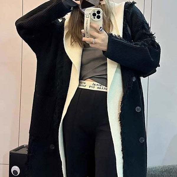 Fashion Tassels Long Sleeves Knitted Tops