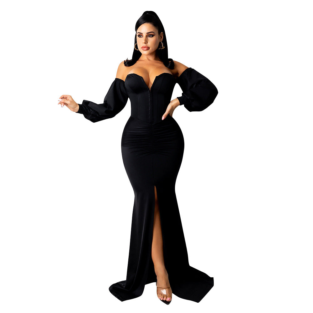 Sexy Off The Shoulder Night Party Dresses-Dresses-Black-S-Free Shipping at meselling99