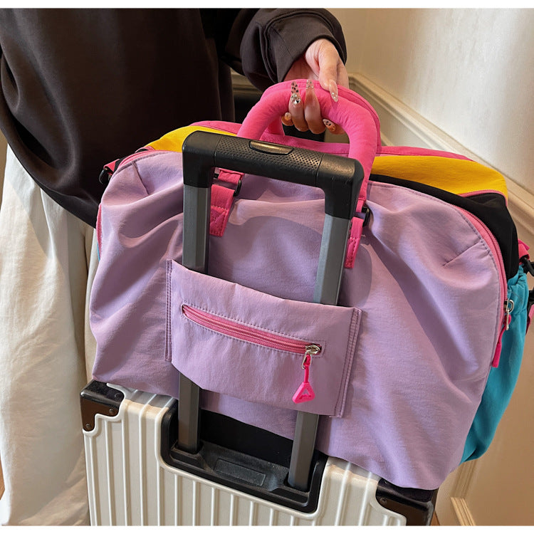 Oxford Color-Block Travel Tote