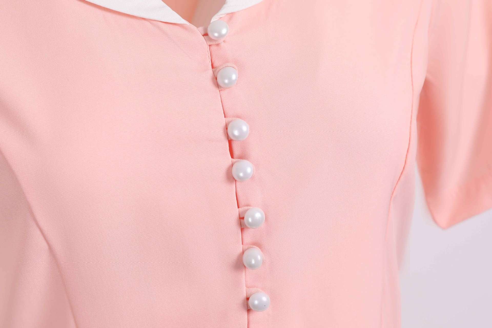 Retro Audrey Hepburn Style Summer Short Sleeve Dress