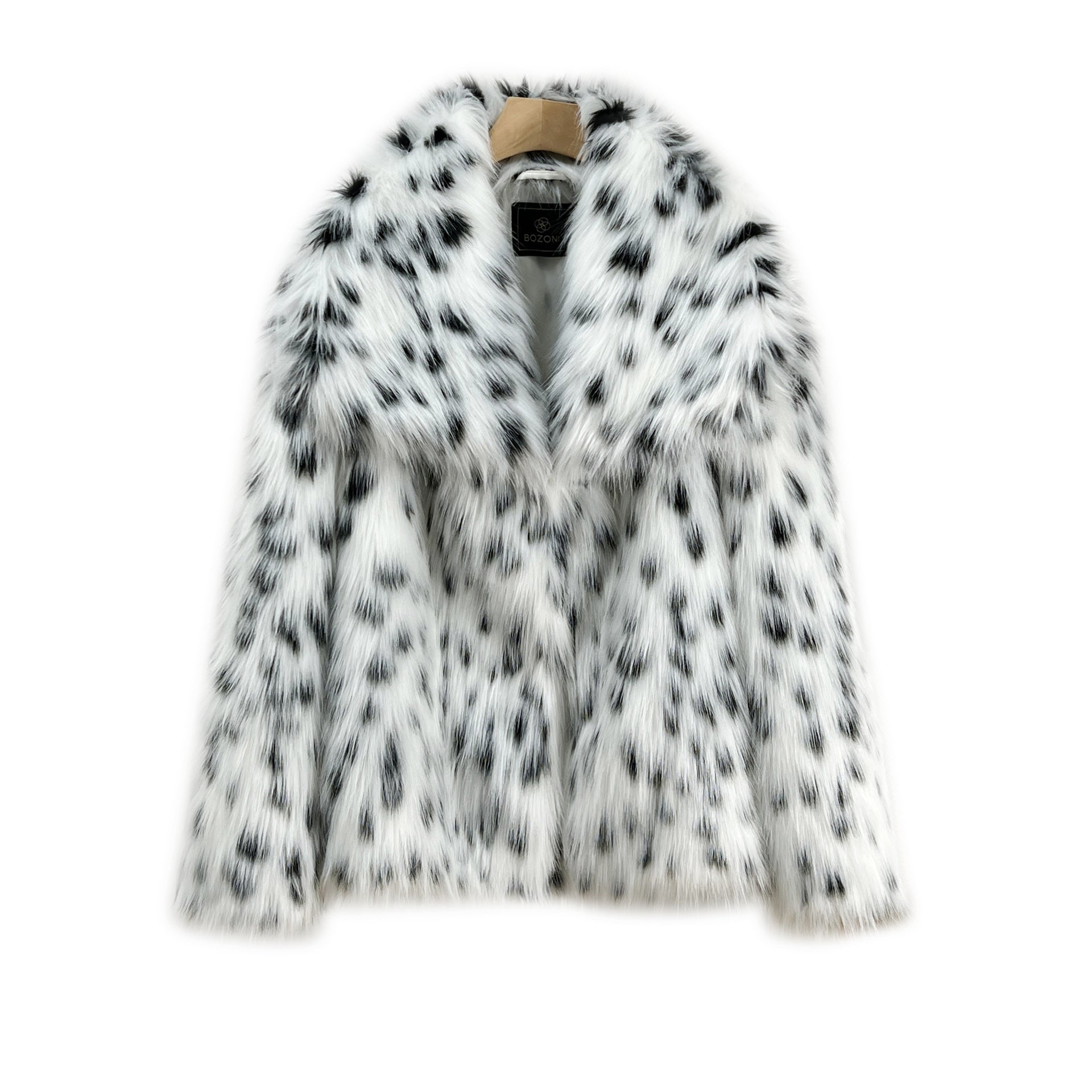 Faux Fur Oversized Shawl Collar Coat