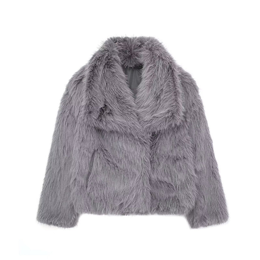 Women Faux Fur Short Overcoats