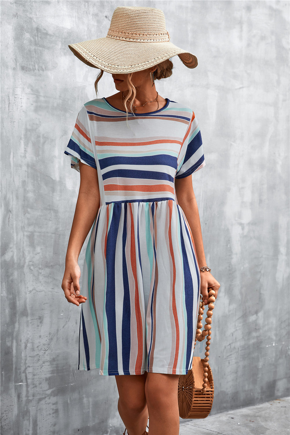 Casual Summer Striped Short Dresses