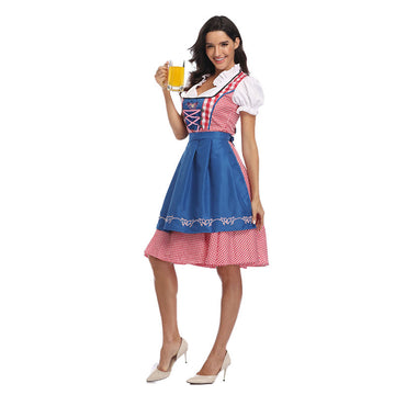 Retro Plaid Dirndl Dress