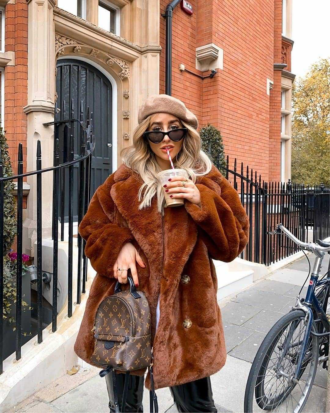 Luxury Faux Fur Coat – Winter Warm Thick Plush Oversized Jacket with Lapel Collar