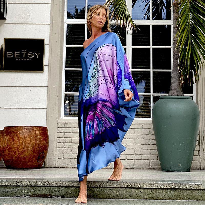 Women Summer One Shoudler Long Dresses-STYLEGOING