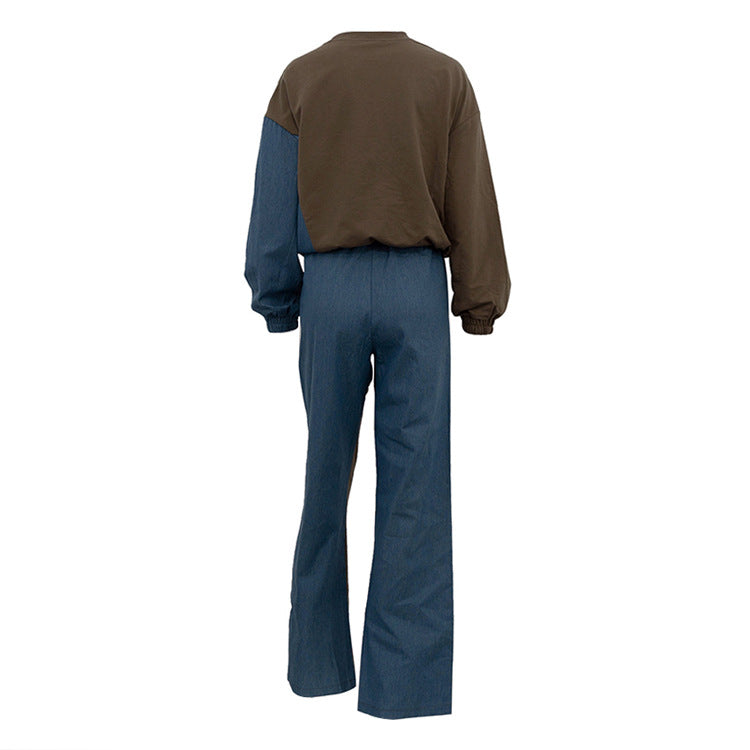 Women's Color-Block Sweatsuit Set