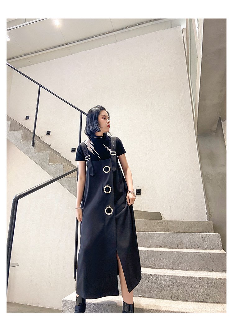 Women Summer Plus Sizes Loose Suspenders Skirt-Maxi Dresses-Free Shipping at meselling99