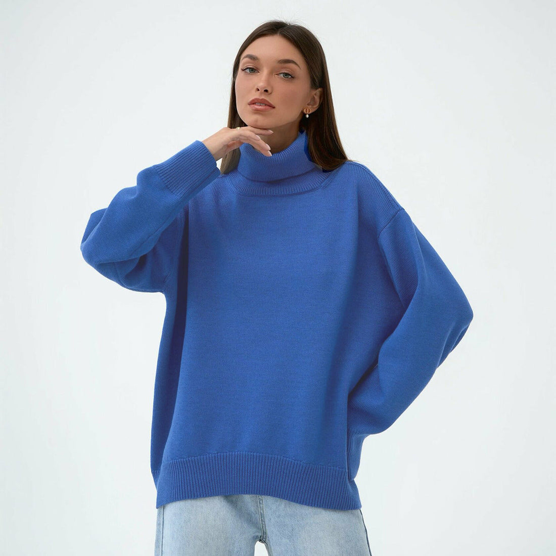Classical High Neck Knitted Pullover Sweaters