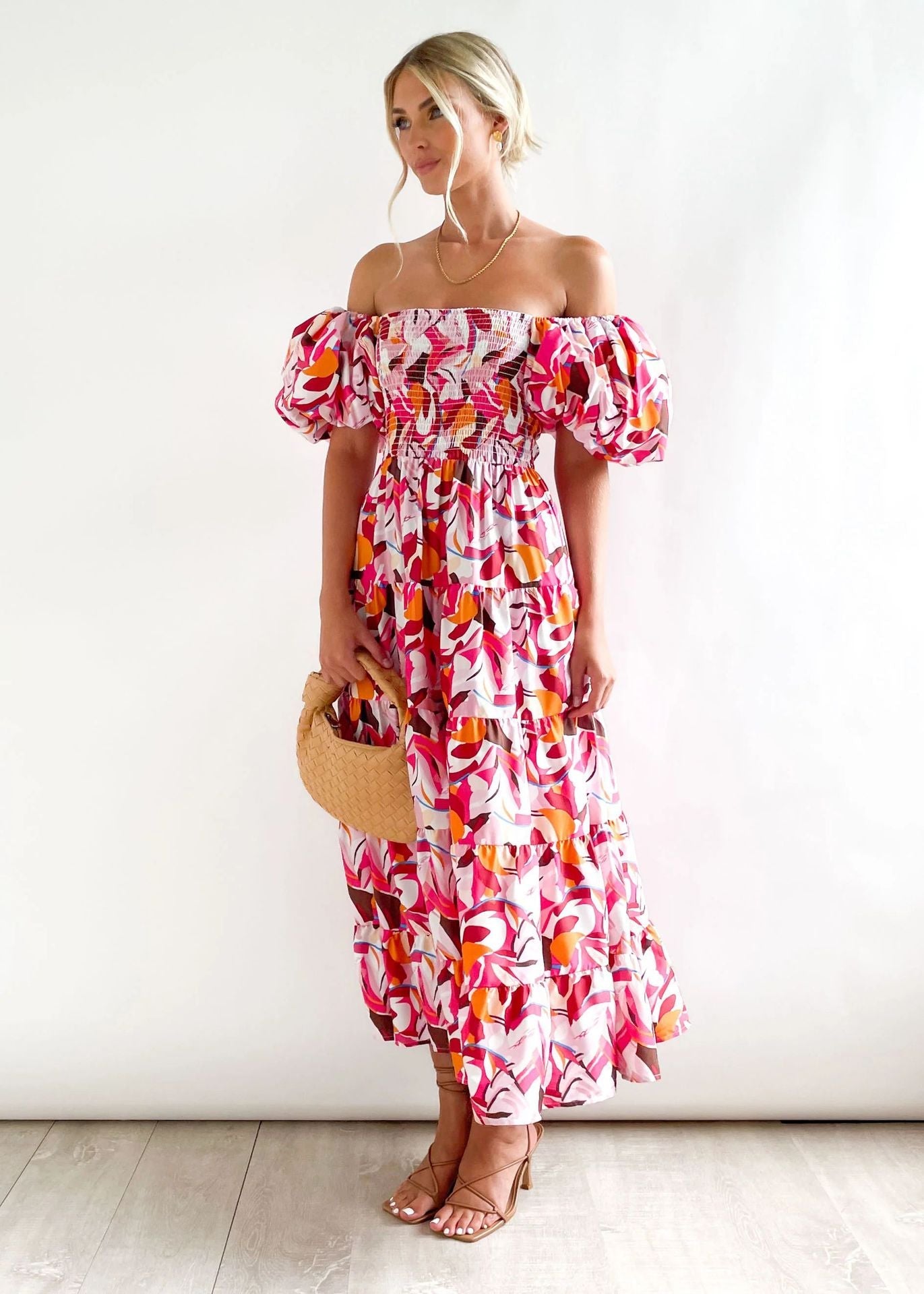 Women's Summer Bubble Sleeve Dress