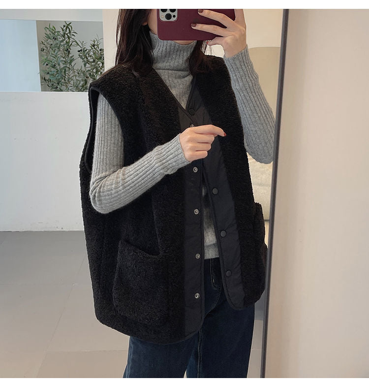 Fashion Women Fleece Warm Vest