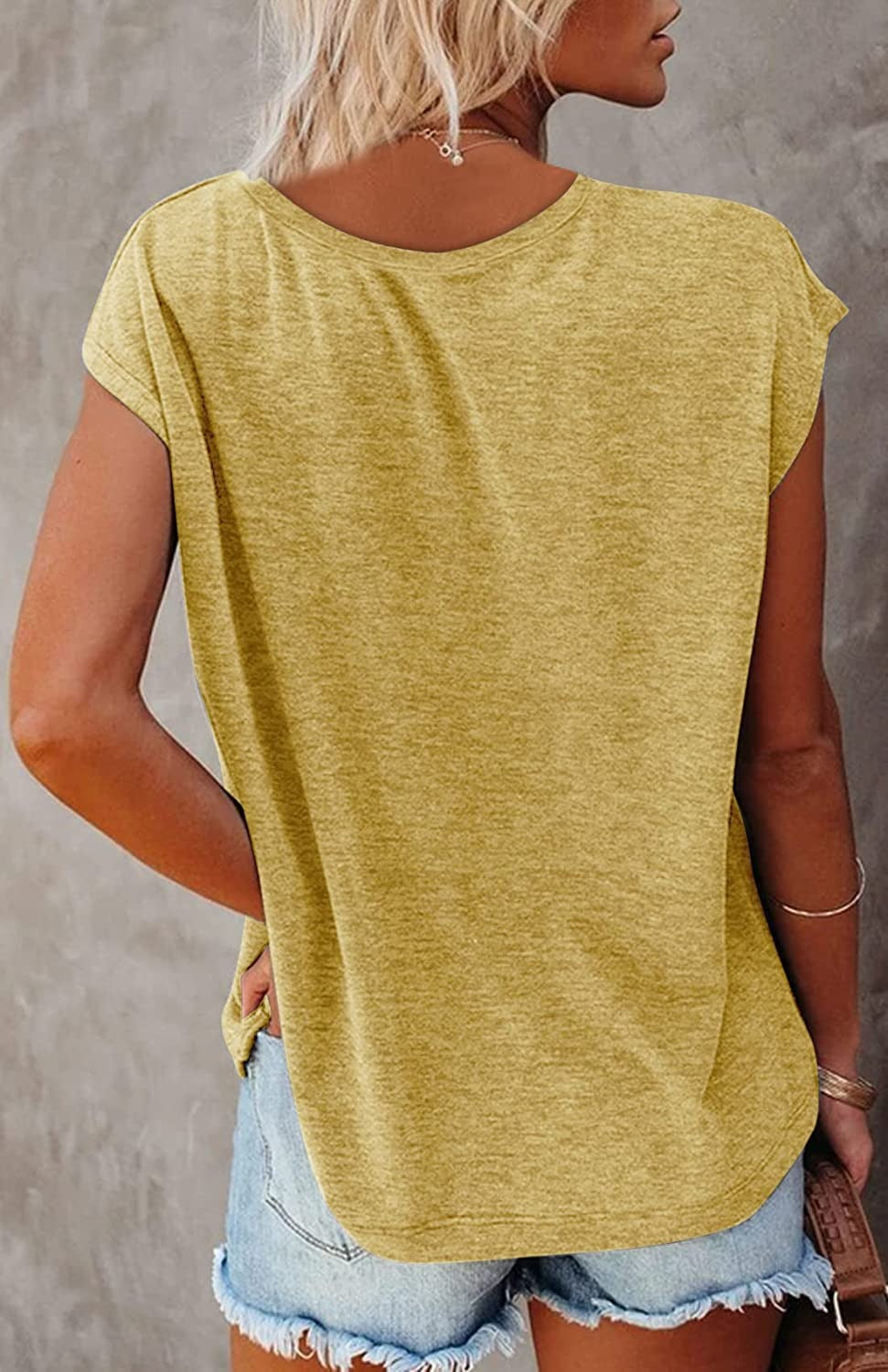 Women's Summer Sleeveless V-Neck Casual Loose Fit T-Shirt
