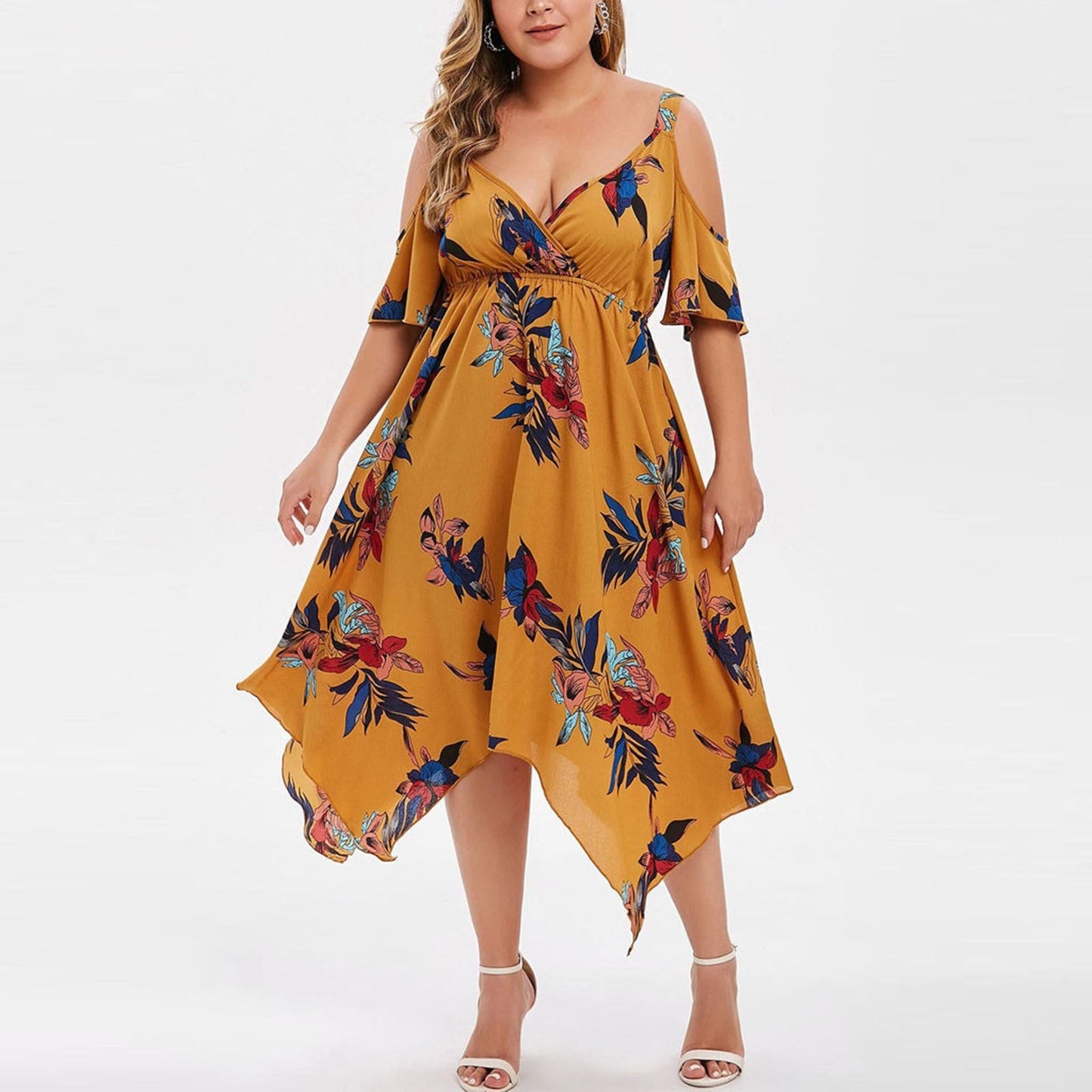 Summer Chiffon Women Plus Sizes Dresses-Dresses-Free Shipping at meselling99