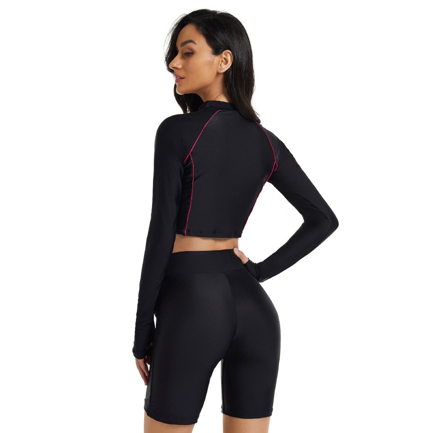 Black Zipper Surfing suits for Women