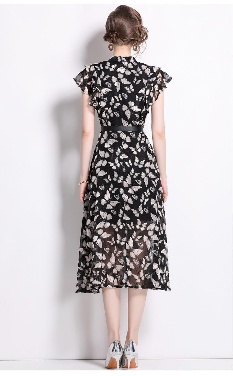 Fashion Luxury Ruffled Summer Midi Dresses