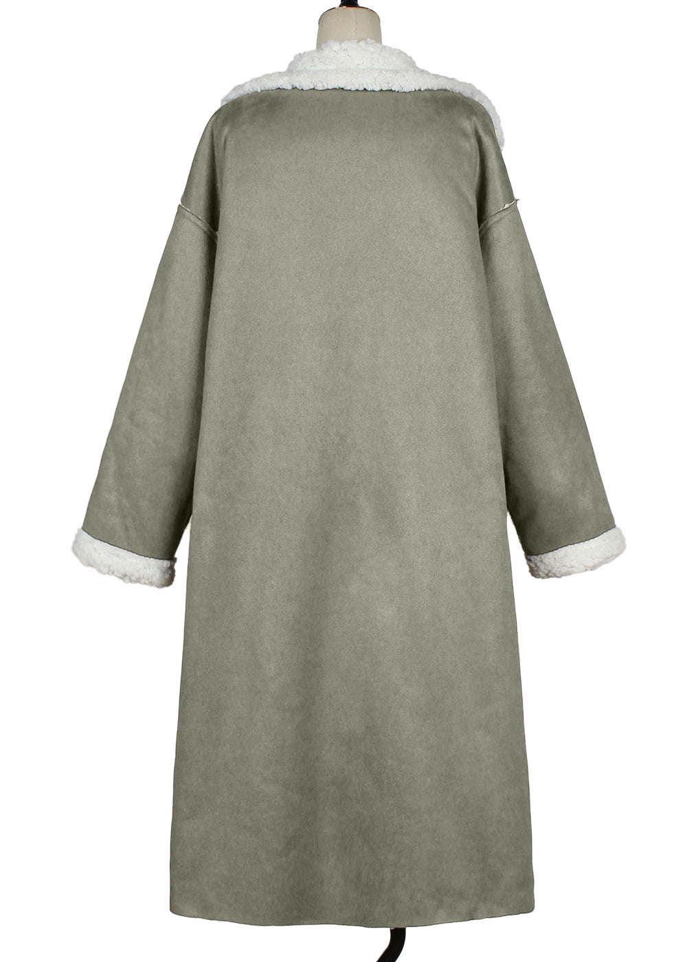 Women's Faux Leather & Fur Long Coat