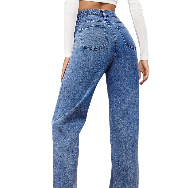 High-Waist Stretch Denim Jeans