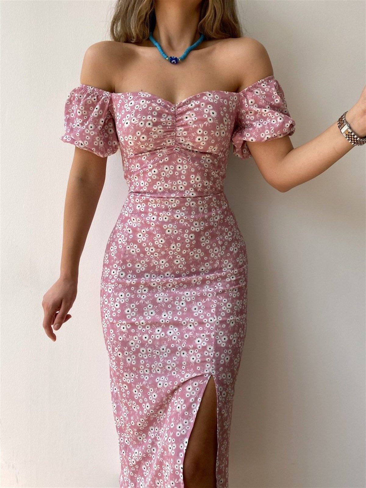 Bodycon Slit Dress - Sexy off the shoulder Sleeveless Dress for Women