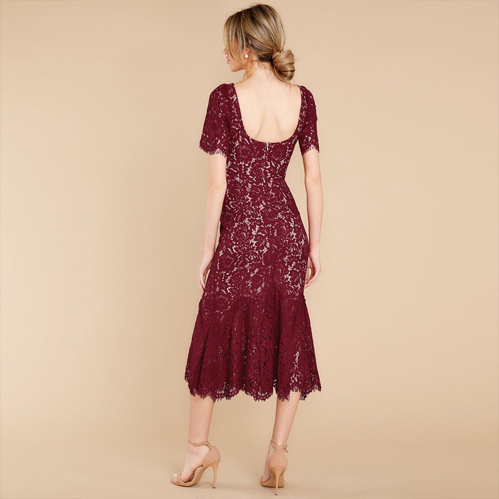 Sexy Backless Elegant Lace Dresses for Women--Free Shipping at meselling99