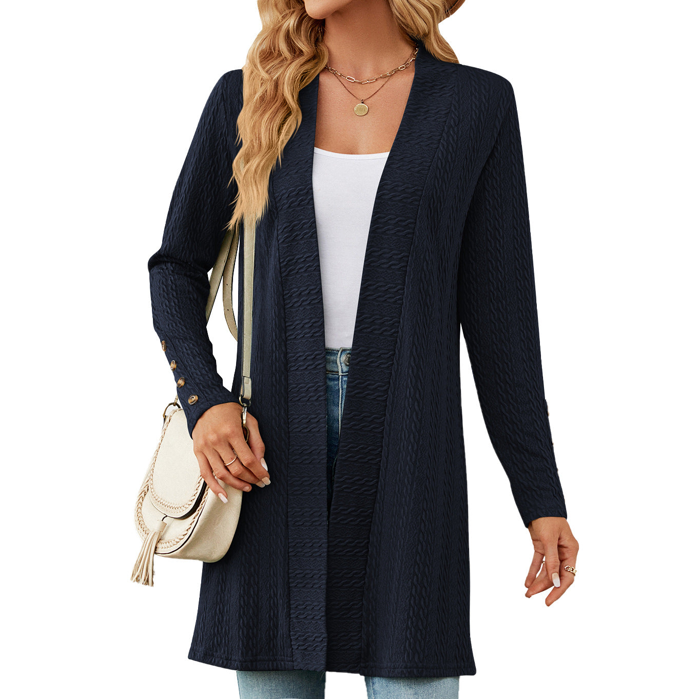 Casual Women Long Sleeves Knitted Cardigans