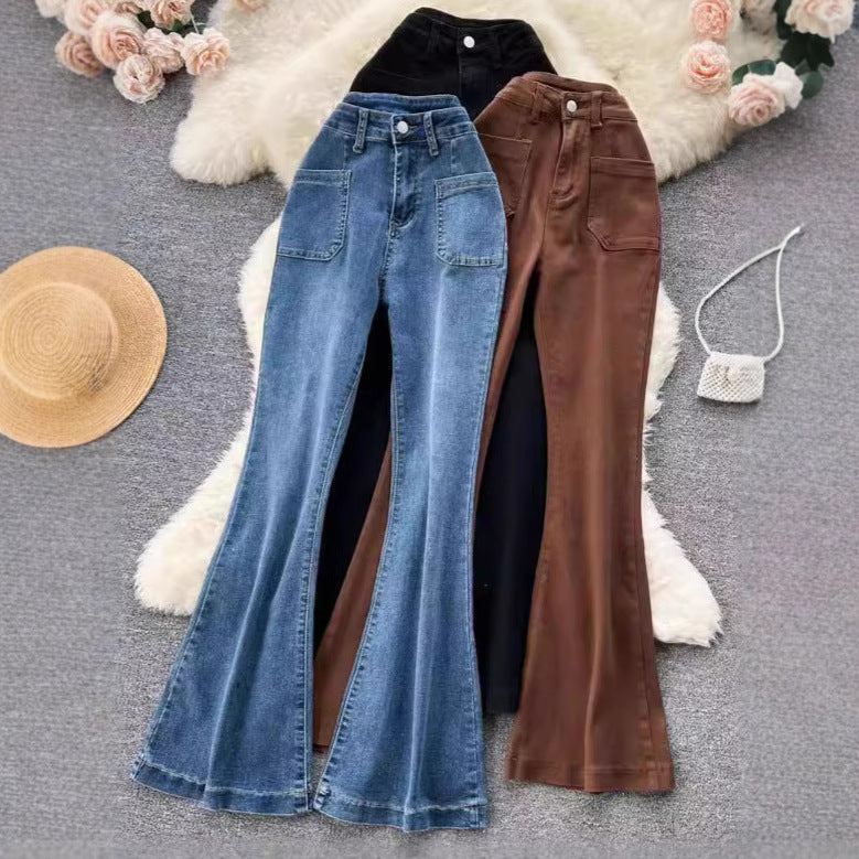 Retro Vintage Black Flare Jeans