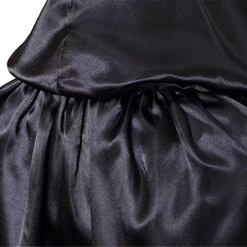Halloween Men's Black Medieval Hooded Cloak 3pcs/Set