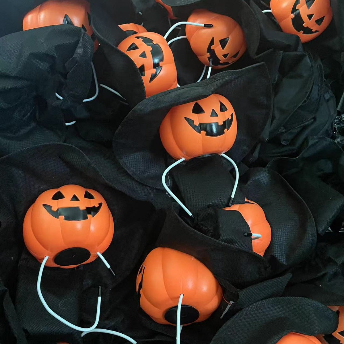 Voice-Activated Colorful Glowing Halloween Witch Set - 3 Hand-Holding Witches with Bonus Ghost