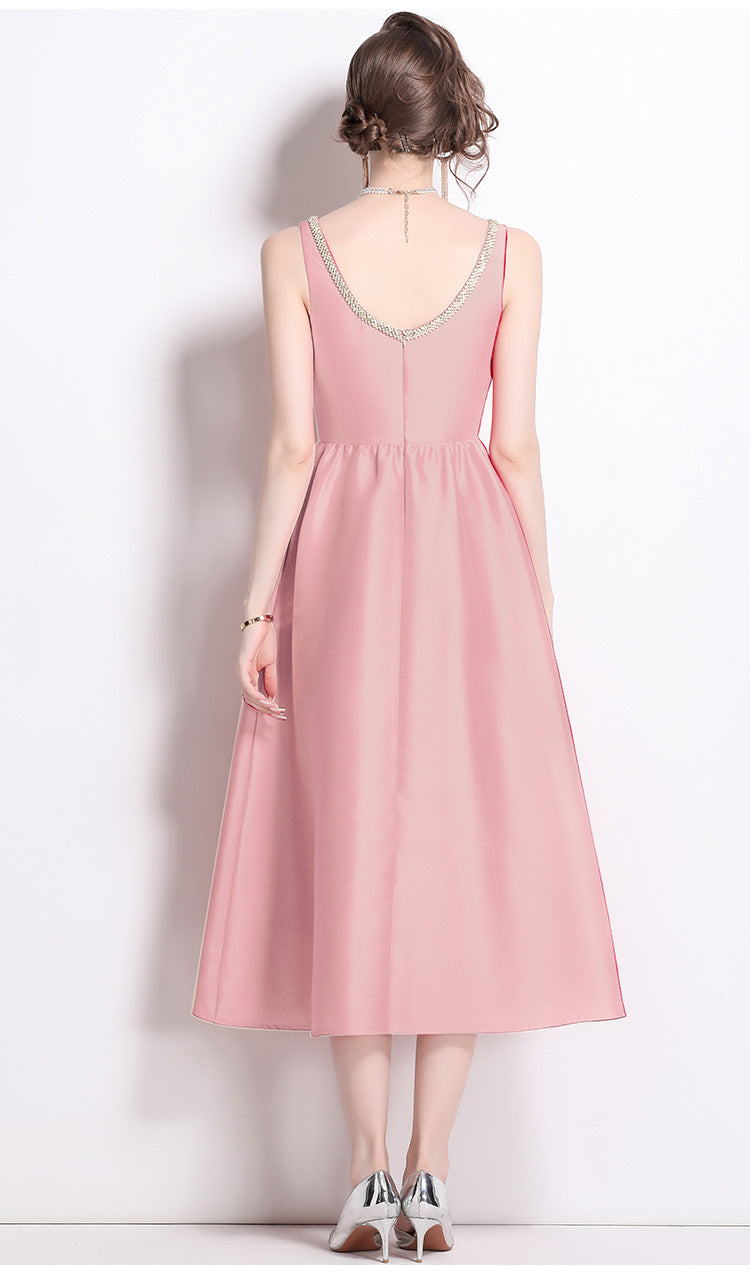 Elegant Square Neckline Sleeveless Dresses