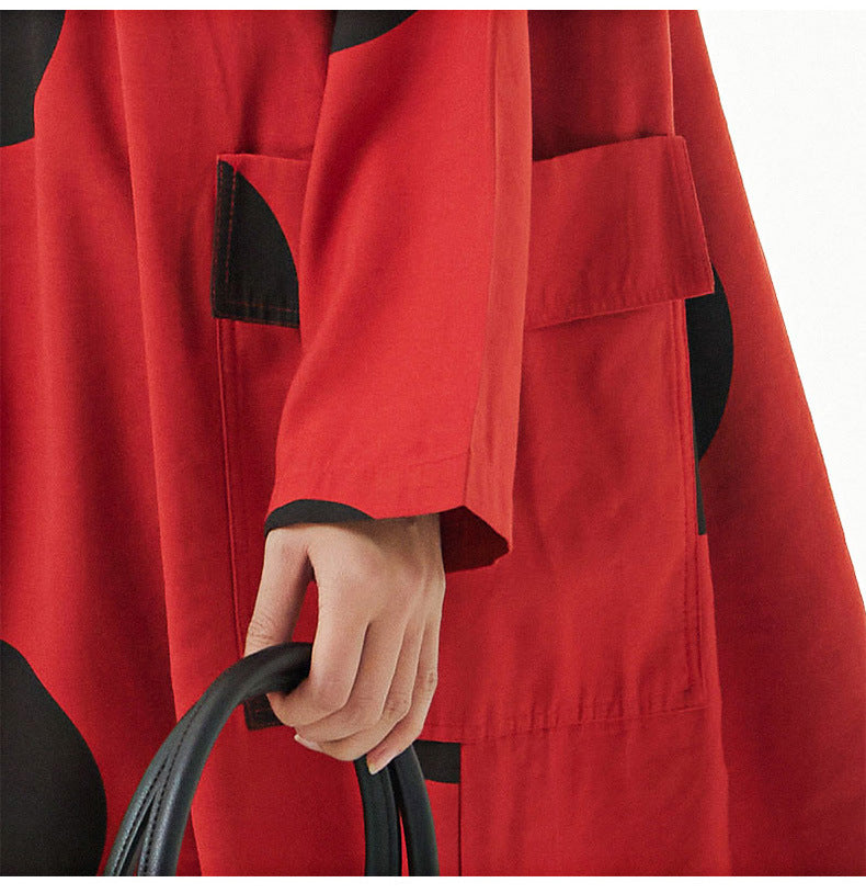 Designed Dot Print Plus Sizes Shirts Coats for Women-Dresses-Free Shipping at meselling99