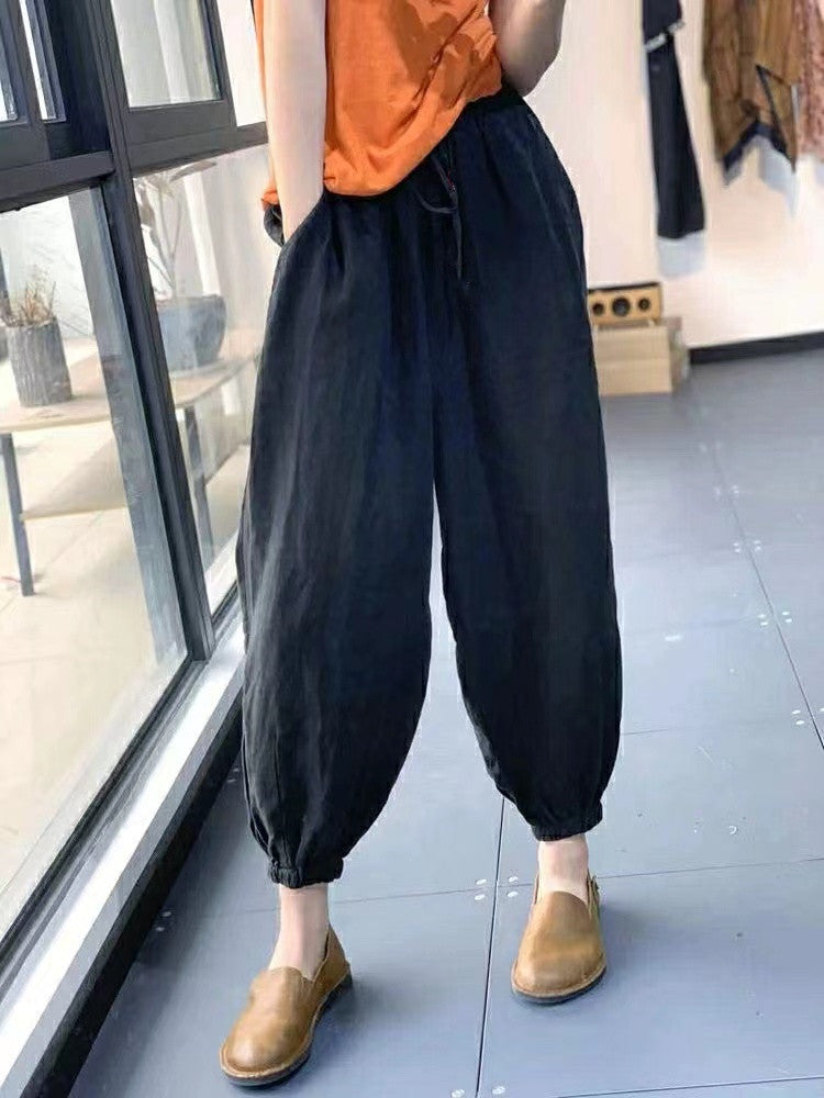 Women's Linen-Cotton Casual Pants