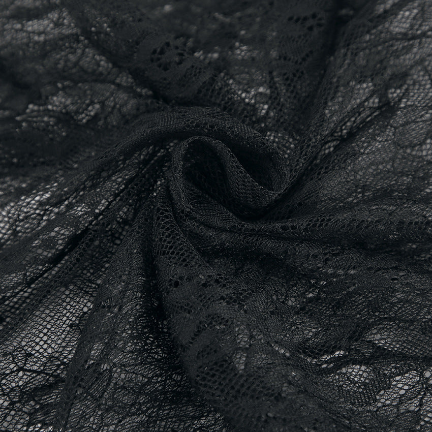 Sexy Black Sheer Lace Dress