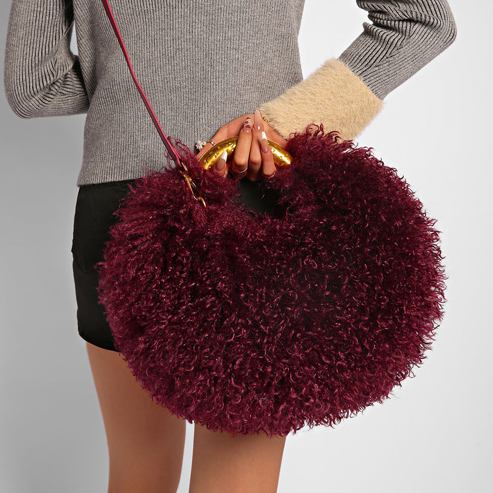 Women's Fuzzy Faux Fur Crossbody Bag