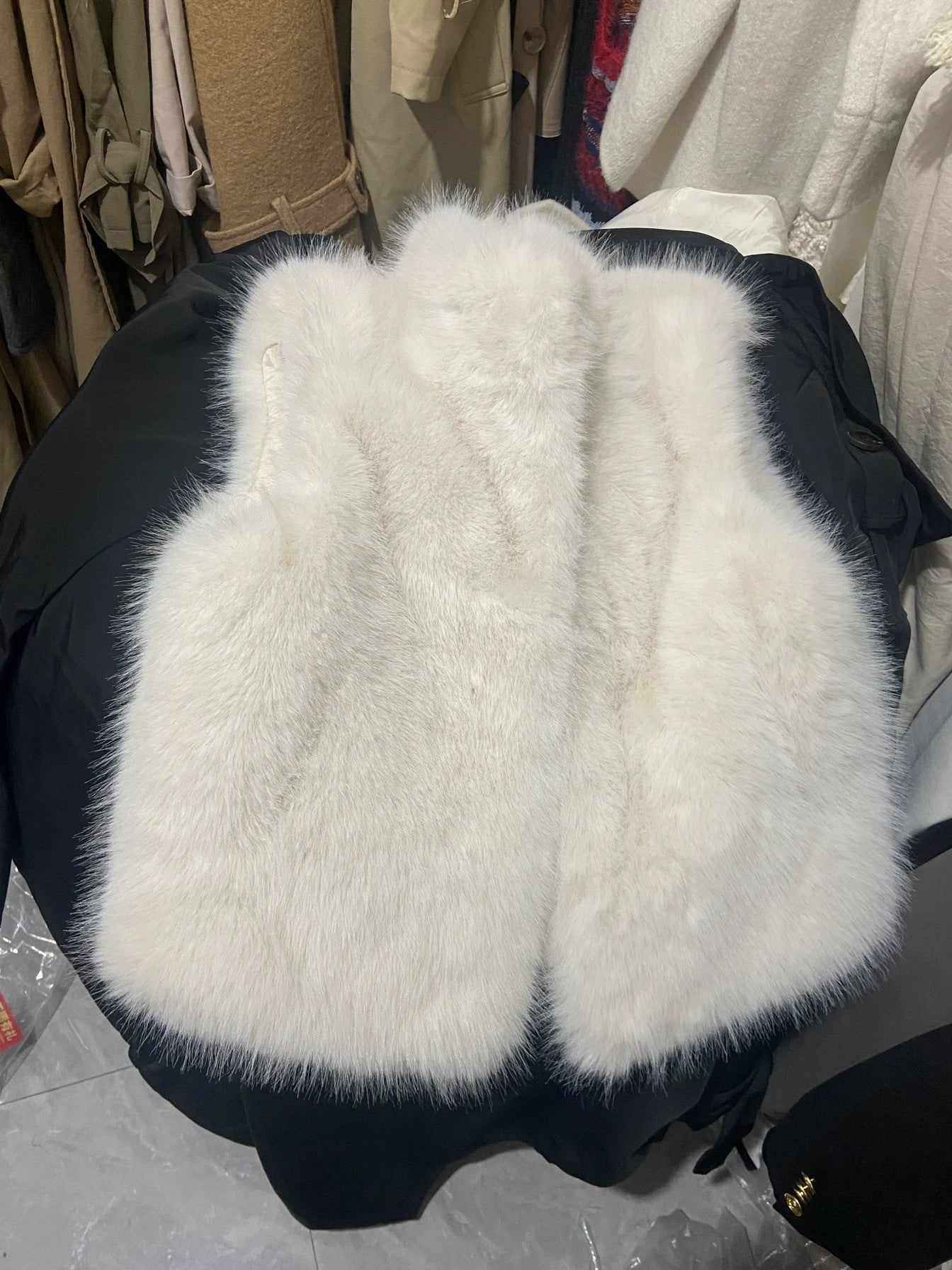 The Ava Cropped Faux Fur Vest