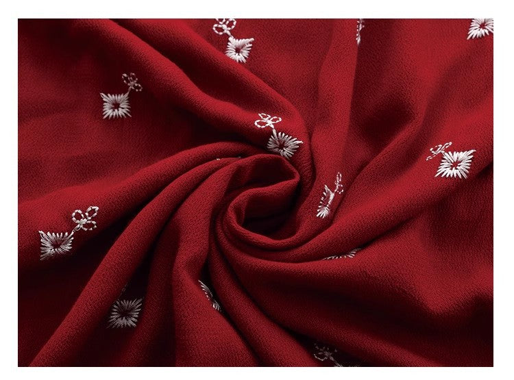 Bohemian Romantic Summer Doll Dress with Exquisite All-over Embroidery