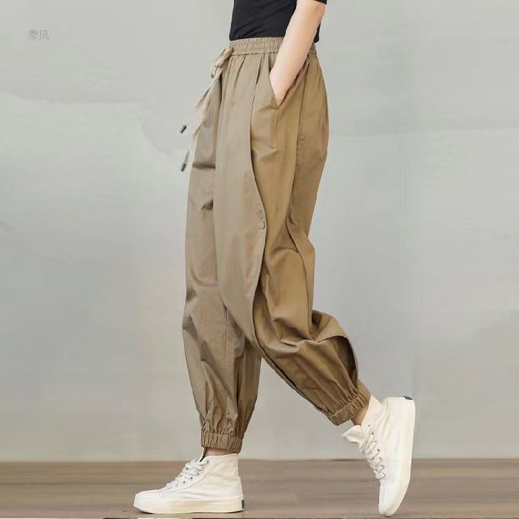 High-Waisted Cargo Jogger Pants