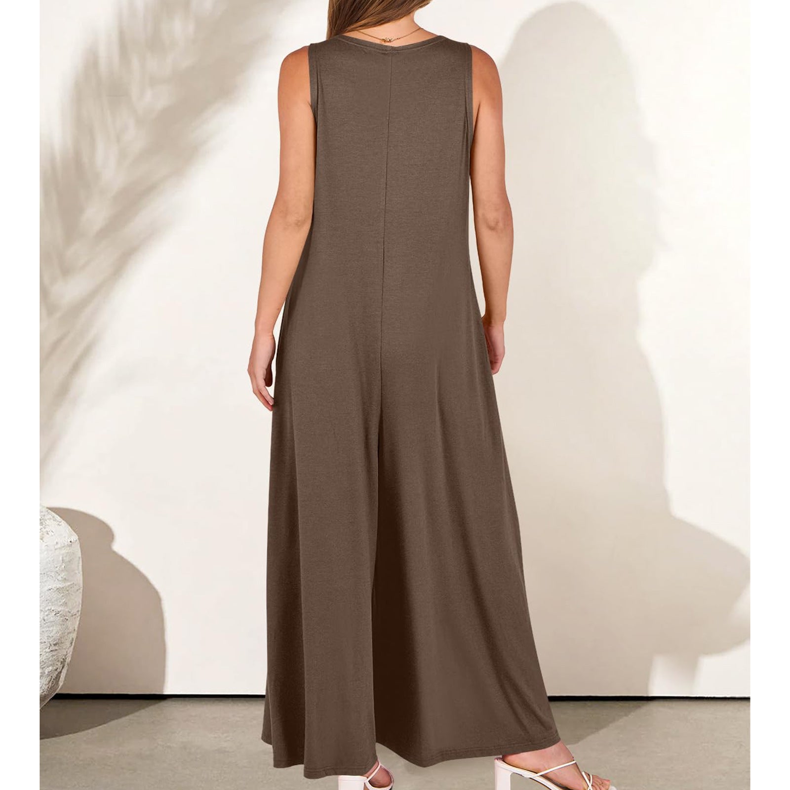 Women's Summer Casual Jumpsuit - Lightweight Pocket Romper