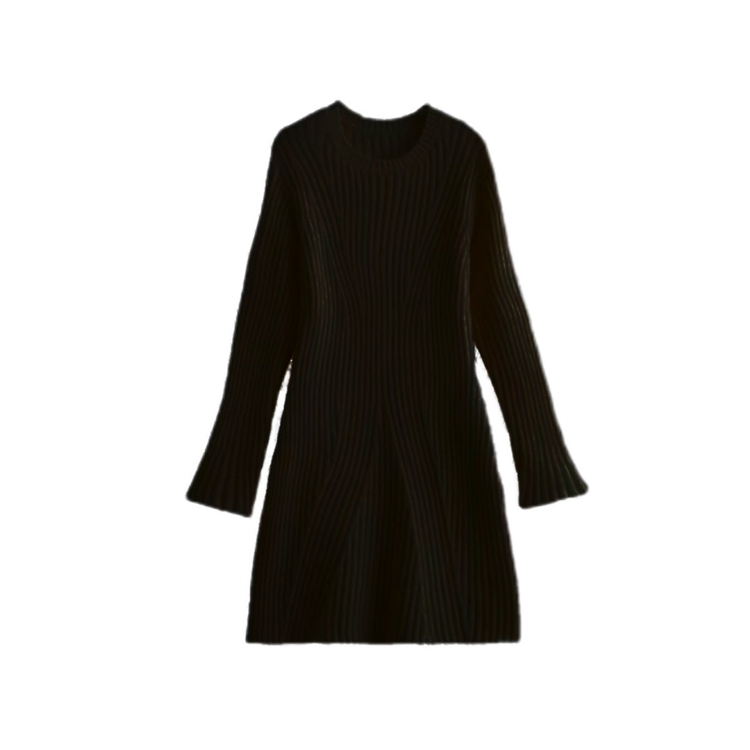 Fashion Long Sleeves Short Knitted Dresses
