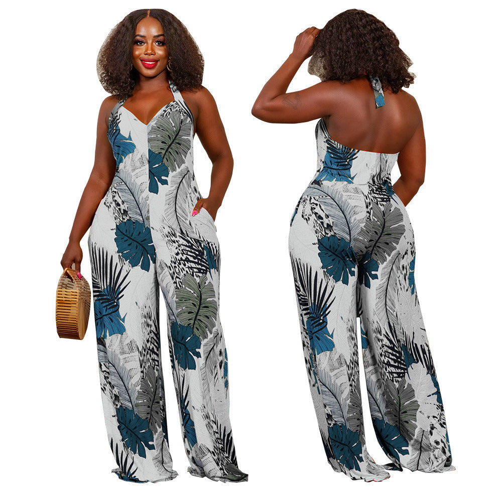 Summer Dyed Loose Jumpsuits for Women