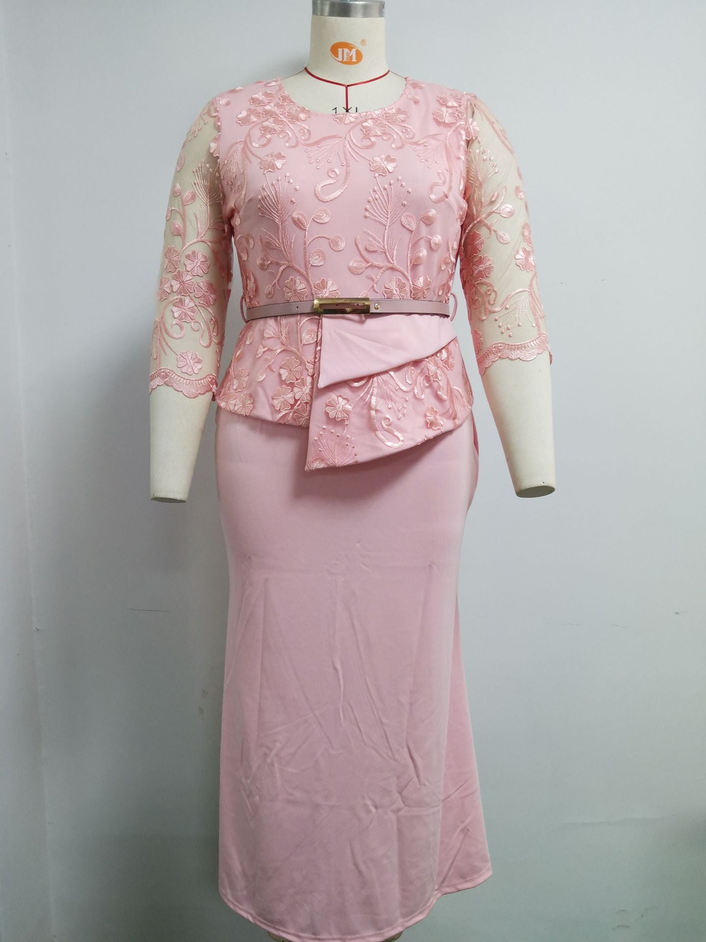 Extra Plus Size Lace Spliced Maxi Dress