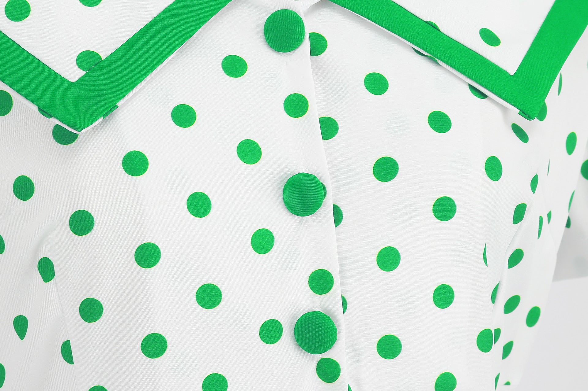 Vintage-Inspired Polka Dot Print Wrap Waist Flared Dress with Belt