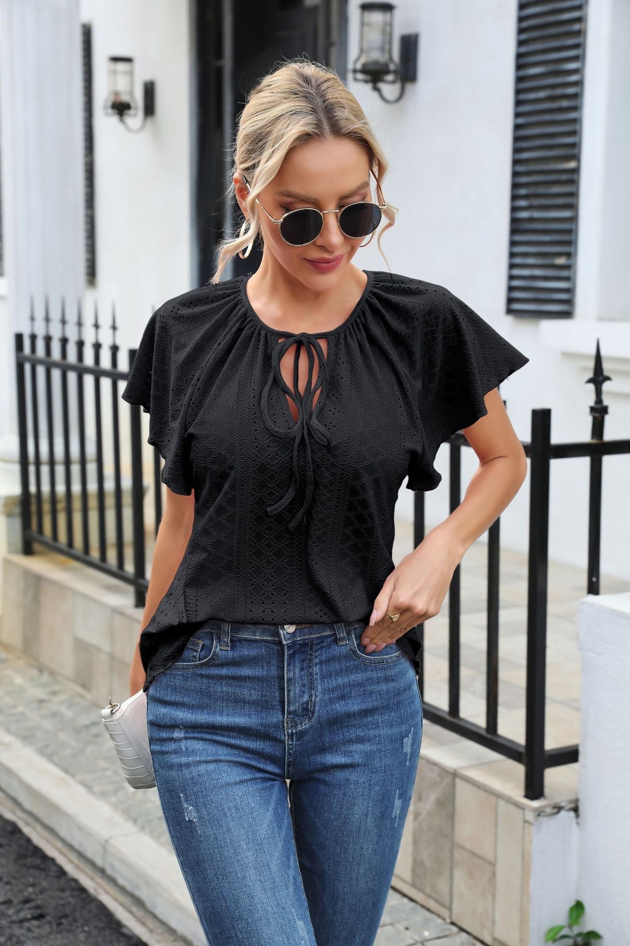 Summer Ruffled Short Sleeves Shirts