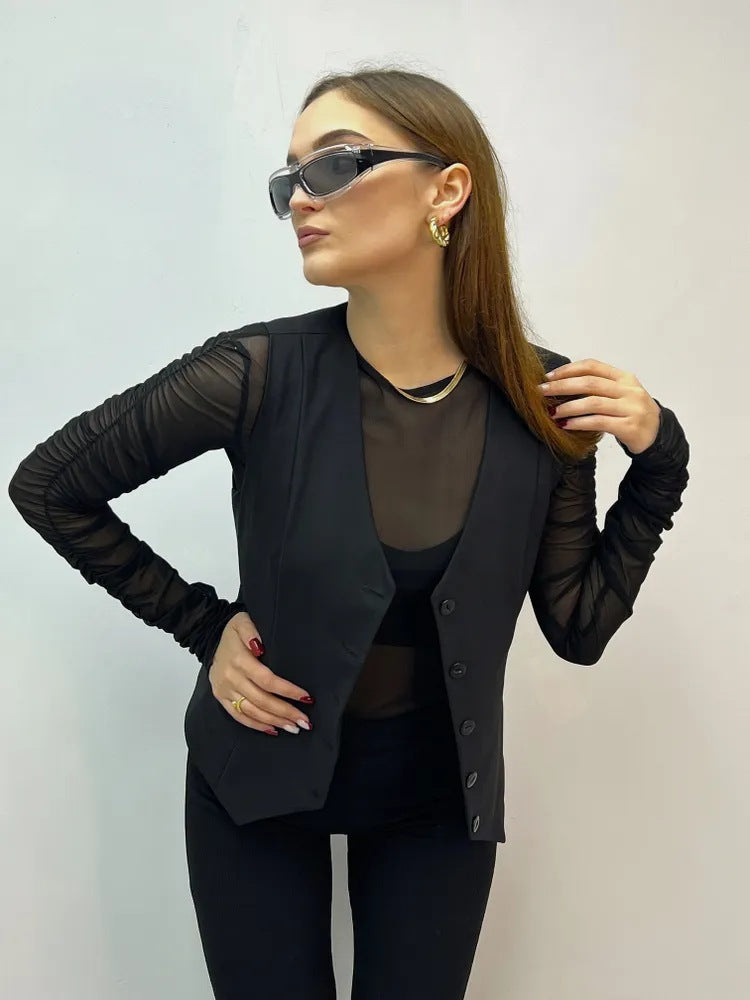 Women's Summer V-Neck Sleeveless Vest Cardigan