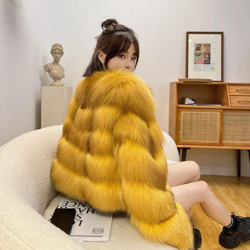 Luxury Winter Fox Fur Women Coats