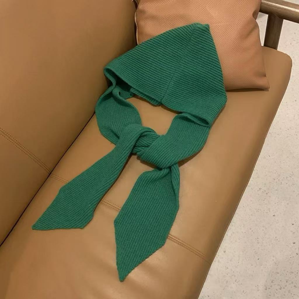 Women's Knit Hooded Cape Scarf 2pcs/set