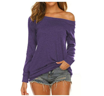 Women's Off-Shoulder Long Sleeve T-Shirt