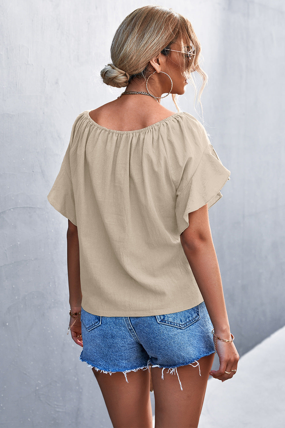 Summer Round Neck Women Blouses